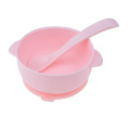 Colorful silicone large-capacity bowl children's school drop-proof bowl spoon silicone baby food supplement sucker bowl